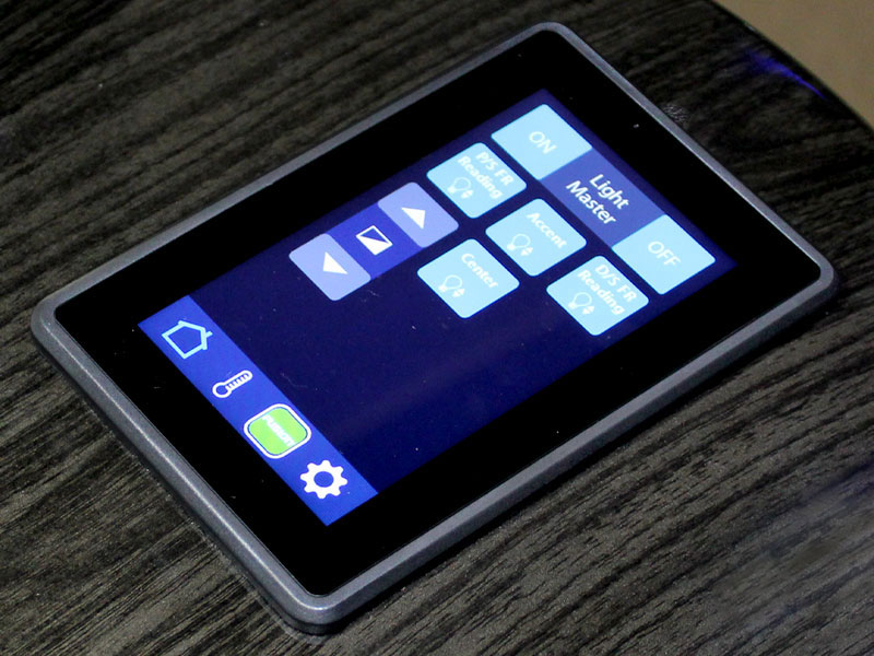 Touchscreen control panel for lighting, heating, cooling, and more